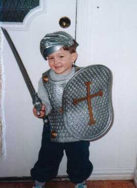 For Halloween, Taylor was a brave knight!